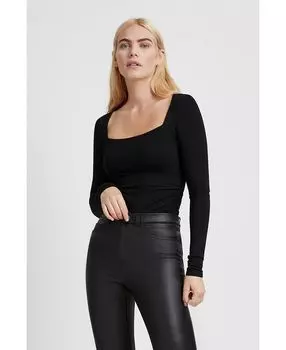 Женский карминовый топ Marcella, черный