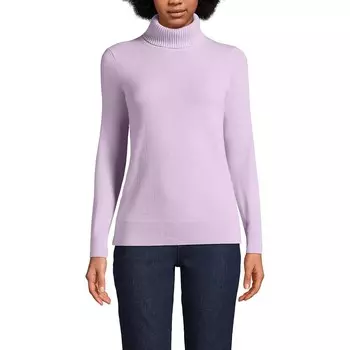 Женский кашемировый свитер с высоким воротником Lands End Lands' End, цвет Light Soft Amethyst