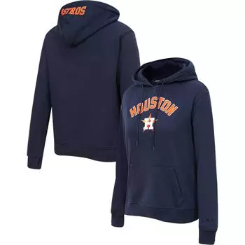 Женский классический флисовый пуловер с капюшоном Pro Standard темно-синего цвета Houston Astros