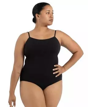 Женский классический купальник-комбинезон с регулируемыми бретелями Capezio, черный