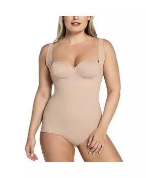 Женский классический моделирующий формирователь тела с глубоким вырезом на спине Leonisa, тан/бежевый