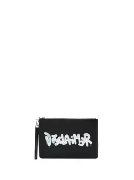 Женский клатч черный/белый Disclaimer