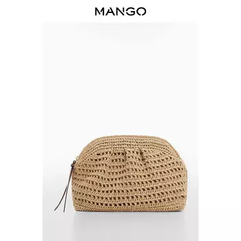 Женский клатч Mango для отдыха на берегу моря, коричневый