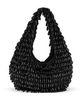 Женский клатч на плечо Gina Tear Drop с бисером Jewel Badgley Mischka, черный