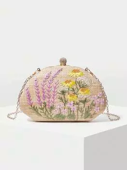 ЖЕНСКИЙ КЛАТЧ С ЦВЕТОЧНОЙ ВЫШИВКОЙ MOTF ПРЕМИУМ, многоцветный