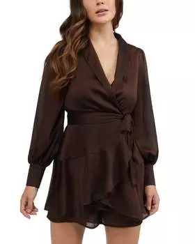 Женский комбинезон Bebe Chintz Yoryu Wrap Front, цвет coffee bean