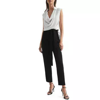 Женский комбинезон без рукавов Allie Colorblock Reiss, черный/слоновая кость