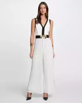 Женский комбинезон без рукавов с плиссированными брюками Morgan, цвет Crudo