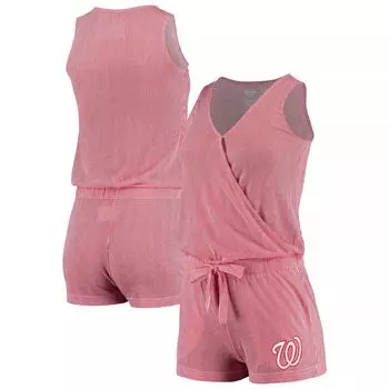 Женский комбинезон Concepts Sport Red Washington Nationals Gateway с v-образным вырезом