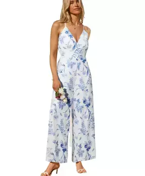 Женский комбинезон Icy Blooms с цветочным принтом Cupshe, белый