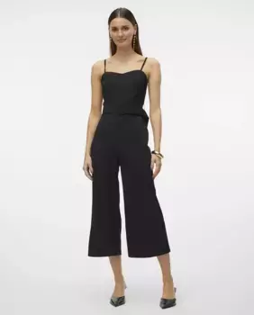 Женский комбинезон миди с поясом в тон Vero Moda, черный