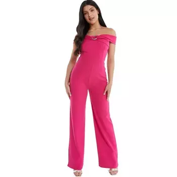 Женский комбинезон палаццо из крепа с аквалангом Quiz QUIZ, розовый