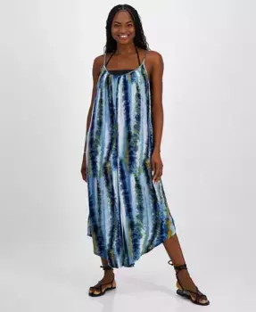 Женский комбинезон-парео с круглым вырезом J Valdi, синий