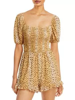 Женский комбинезон с анималистичным принтом Aqua, золотой