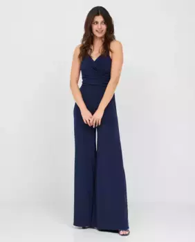 Женский комбинезон с бретелями и V-образным вырезом Veneno en la piel, темно-синий