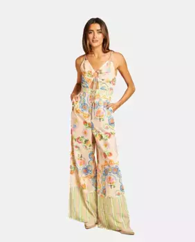 Женский комбинезон с длинными принтованными бретелями Alma en Pena, мультиколор