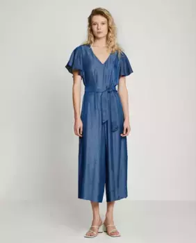 Женский комбинезон с короткими рукавами и укороченным подолом Trucco, синий