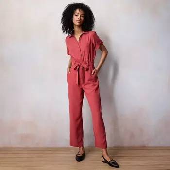 Женский комбинезон с короткими рукавами LC Lauren Conrad, цвет Mauve Elegance