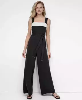 Женский комбинезон с поясом и ремнями с пряжкой DKNY, мультиколор