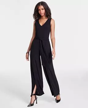 Женский комбинезон с широкими штанинами и V-образным вырезом Bar III, черный