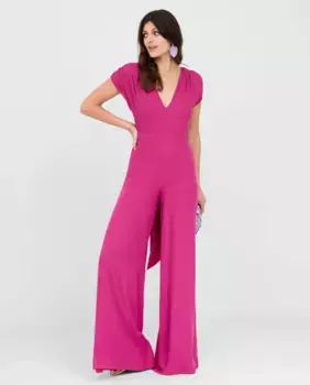 Женский комбинезон с струящимся эффектом и узлом на спине Veneno en la piel, розовый