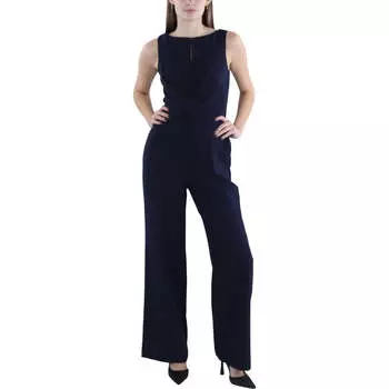 Женский комбинезон со сборками и широкими штанинами Vince Camuto, темно-синий