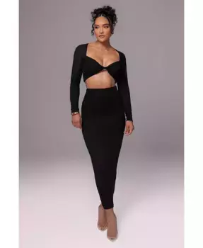 Женский комплект All About You: юбка и топ JLUXLABEL, черный