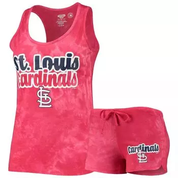 Женский комплект Concepts Sport Red St. Louis Cardinals Billboard Racerback, комплект из майки и шорт
