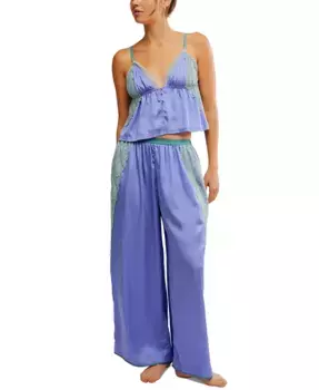 Женский комплект для отдыха Anywhere With You с кружевной отделкой Free People, синий