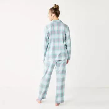 Женский комплект для сна из фланелевой пижамной рубашки и пижамных штанов Sonoma Goods For Life Sonoma Goods For Life