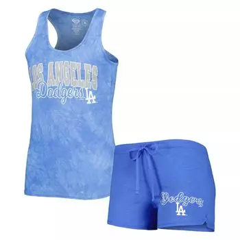 Женский комплект для сна с майкой и шортами Concepts Sport Royal Los Angeles Dodgers Billboard Racerback
