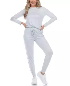 Женский комплект домашней одежды из 2 предметов White Mark, светло-синий