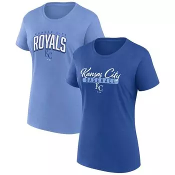 Женский комплект фанатских футболок Fanatics Royal/голубого цвета с принтом Kansas City Royals Fan Fanatics