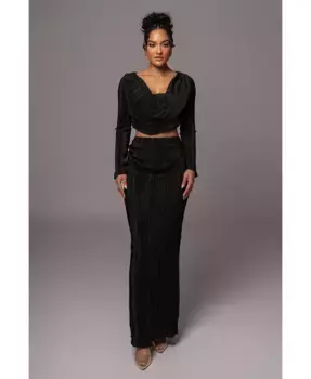 Женский комплект Haidyn: юбка с топом JLUXLABEL, черный