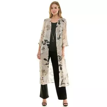 Женский комплект из 2 предметов: пыльник и брюки Luxology, цвет tan taupe black