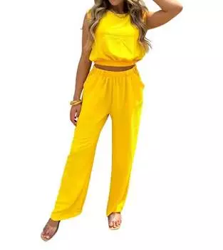 Женский комплект из двух частей брюк желтого цвета BLAKELEY