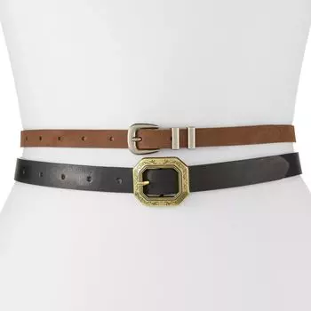 Женский комплект из двух разноцветных ремней Sonoma Goods For Life с травлением Sonoma Goods For Life