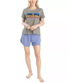 Женский комплект из футболки и коротких брюк Day Breakers Ocean Pacific, синий