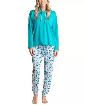 Женский комплект из худи и джоггера для отдыха Muk Luks, мульти