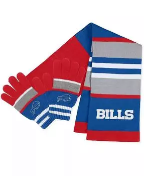 Женский комплект из перчаток и шарфа в полоску Buffalo Bills Wear By Erin Andrews, мультиколор