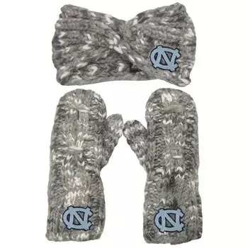 Женский комплект из повязки на голову и варежек с логотипом ZooZatz North Carolina Tar Heels