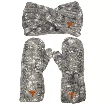 Женский комплект из повязки на голову и варежек с логотипом ZooZatz Texas Longhorns