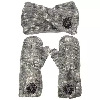 Женский комплект из повязки на голову и варежек ZooZatz Inter Miami CF Marled
