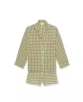 Женский комплект из шорт в клеточку Piglet in Bed, зеленый