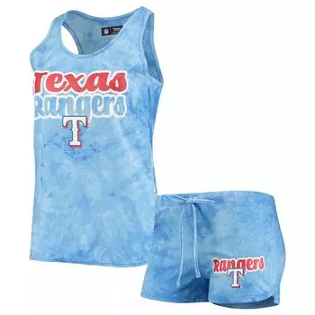 Женский комплект из топа и шорт Concepts Sport Royal Texas Rangers Billboard Racerback