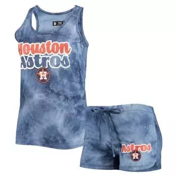 Женский комплект из топа и шорт темно-синего цвета Houston Astros Billboard Racerback Concepts Sport