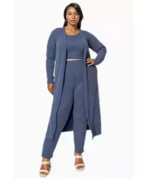 Женский комплект из трех предметов Luna Plus Size с резинкой L I V D, синий