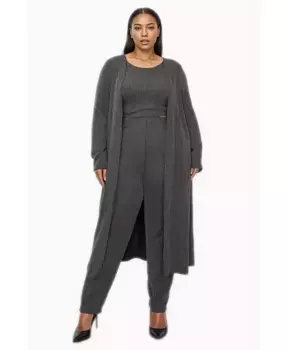 Женский комплект из трех предметов Luna Plus Size с резинкой L I V D, черный