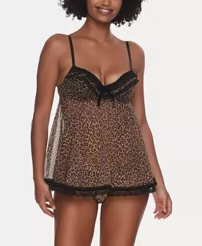 Женский комплект нижнего белья Galore Babydoll из 2 предметов с оборками Jezebel, мультиколор