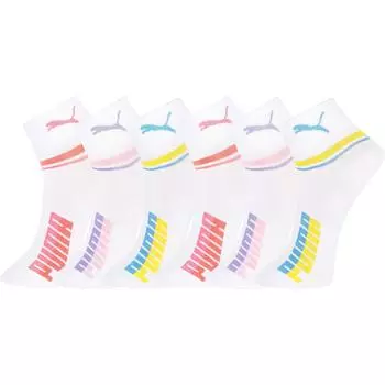 Женский комплект носков до середины голени PUMA, 6 Pack (White Combination)